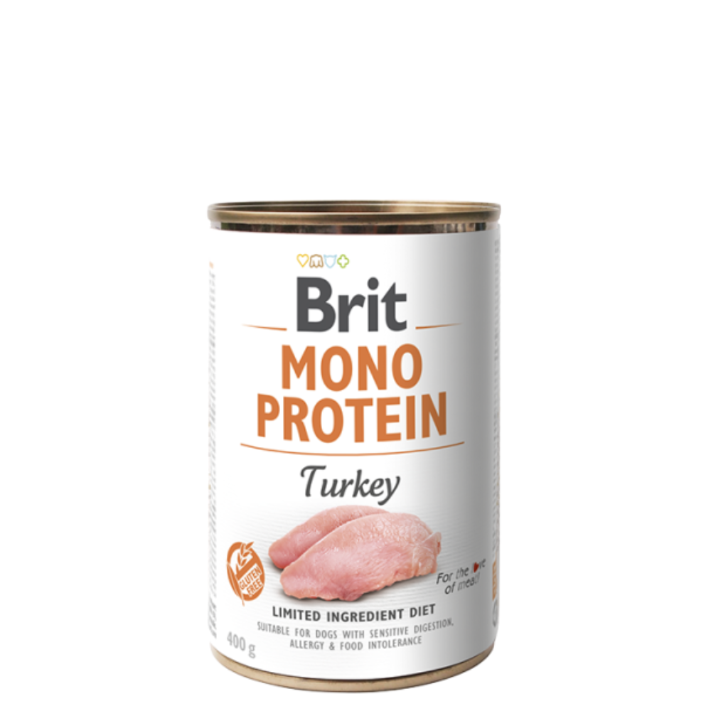 Brit Dog Cans Monoprotein Turkey 400g υγρή τροφή σκύλου