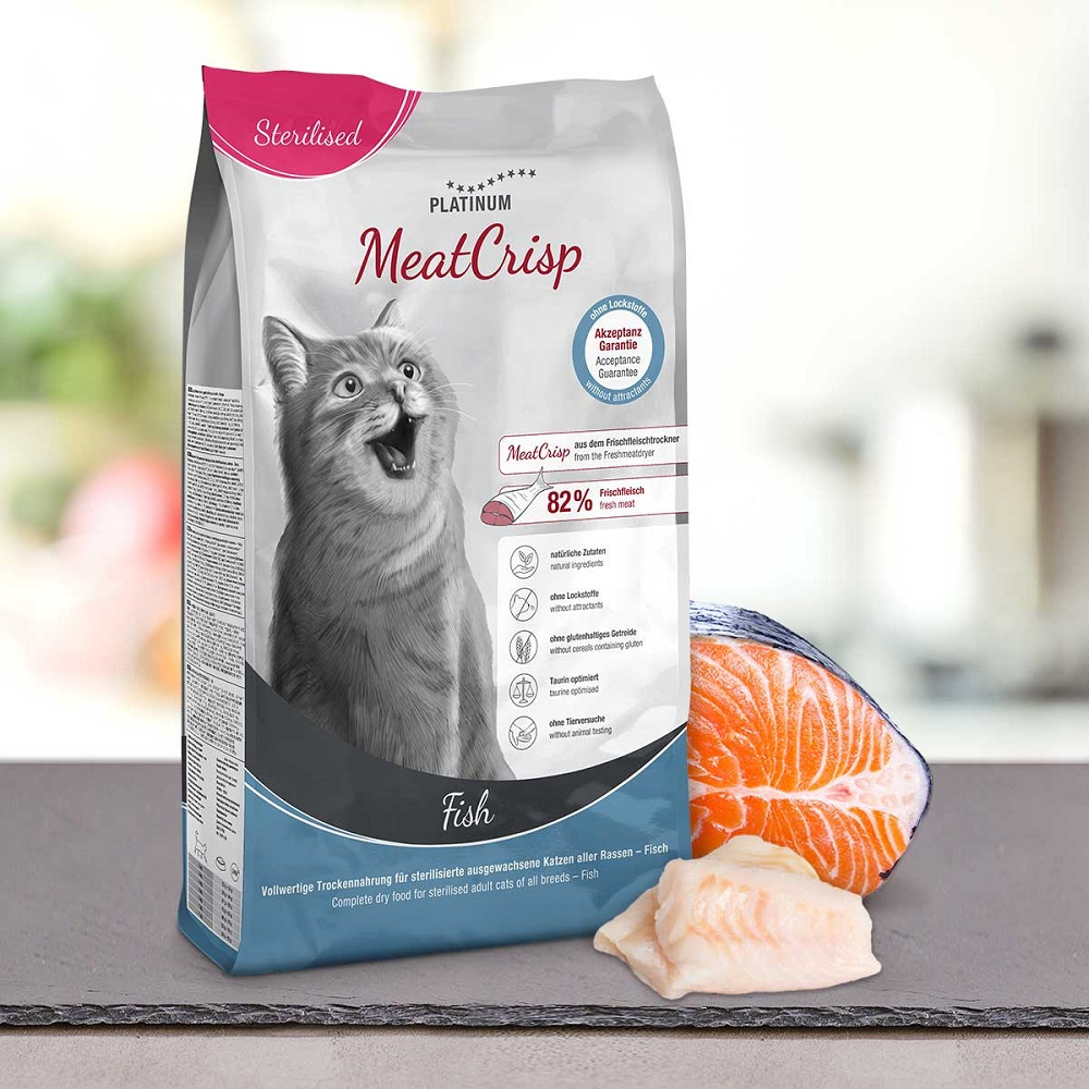 Platinum Meatcrisp Adult Fish 400g τροφή γάτας