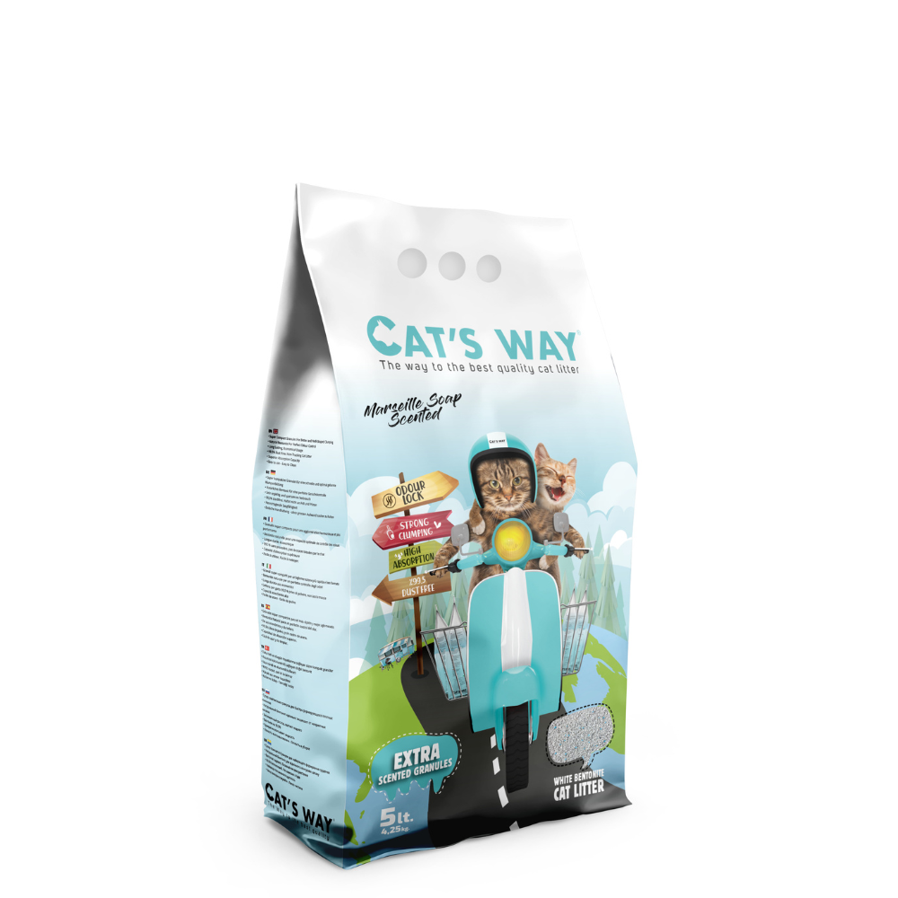 Cat's Way άμμος γάτας μπετονίτη άρωμα πούδρας 5kg