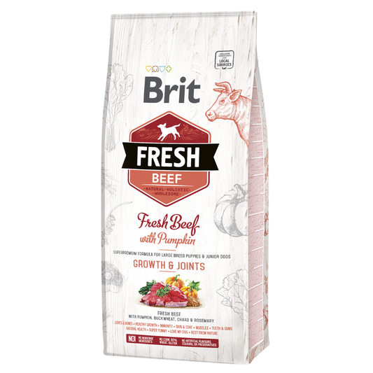 Brit Fresh Dog Beef Junior Large Growth & Joints 2.5kg ξηρά τροφή σκύλου