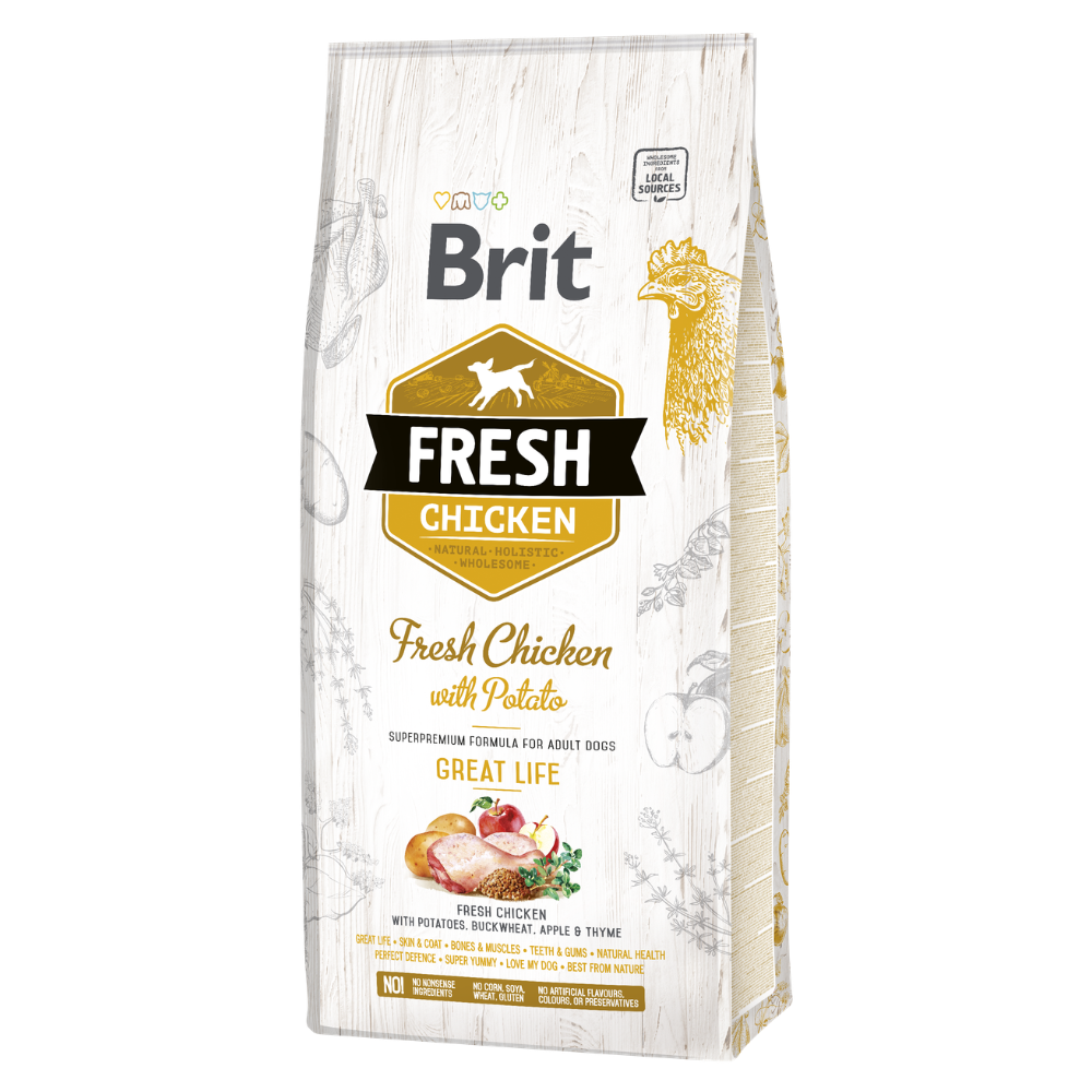 Brit Fresh Dog Chicken Adult Great Life 2.5kg ξηρά τροφή σκύλου