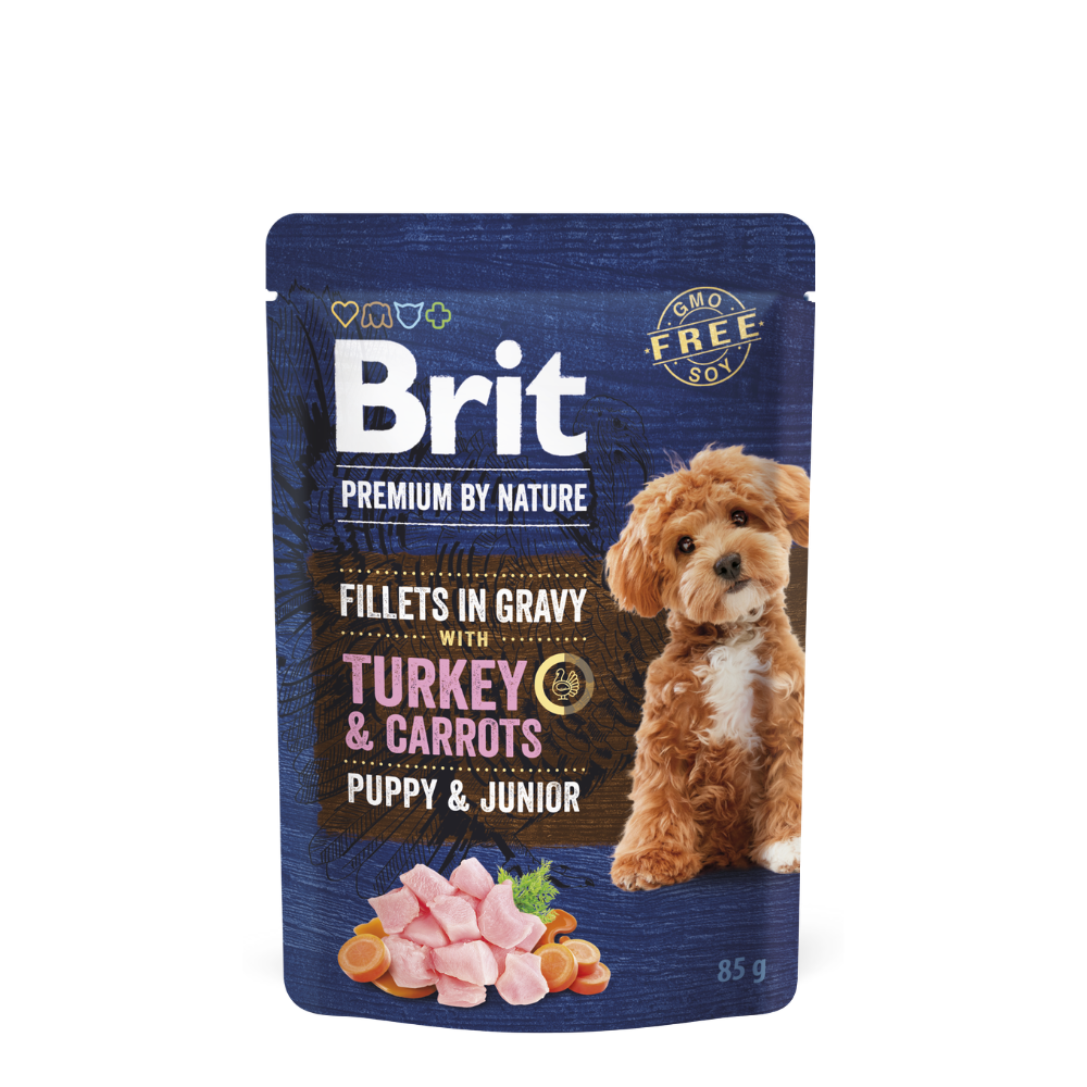 Brit Premium Puppy Pouches Turkey Carrots 85g