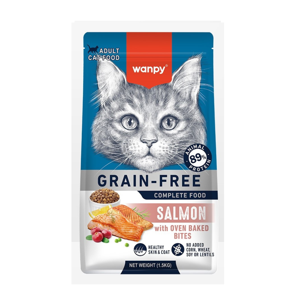 Wanpy Cat Dry Food Salmon for Adult 1.5kg ξηρά τροφή γάτας