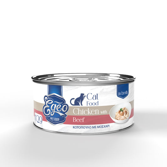 Egeo Cat adult chicken with beef in broth 70g